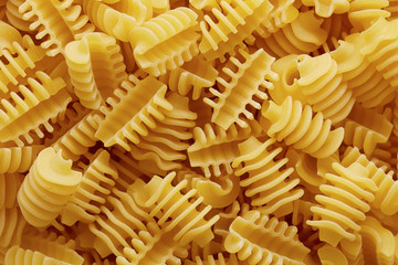 Raw radiatori pasta texture
