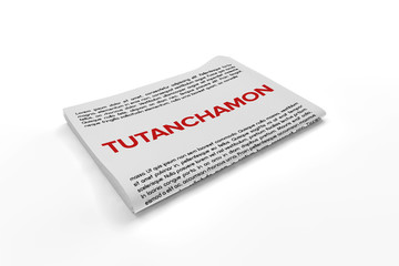 Tutanchamon on Newspaper background