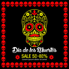 Day Of Dead Traditional Sale background