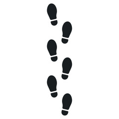 Human footprints icon isolated on white background. Vector illustration