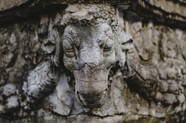 Fototapeta na wymiar Ram Face Statue
