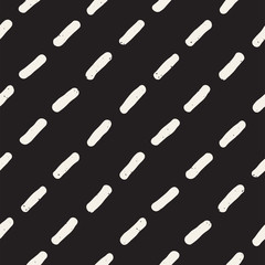 Seamless pattern with hand drawn lines. Abstract background with freehand brush strokes. Black and white texture. Ornament for wrapping paper.