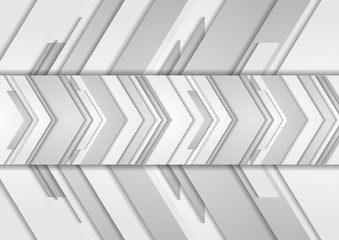 Obraz premium Grey abstract arrows technology background