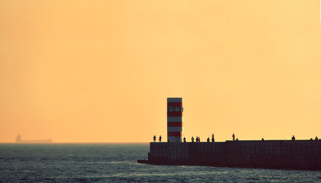 Lighthouse at dusk