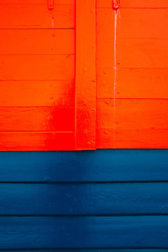 Colored wooden tables