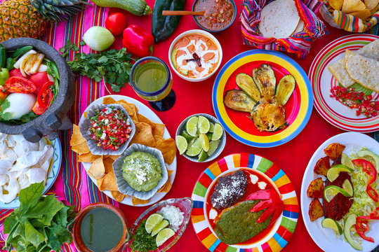 Mexican recipes mix with Mexico sauces