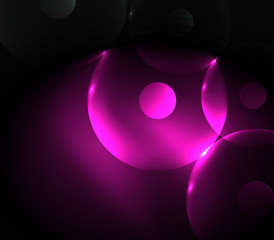 Blurred glowing circles, digital abstract background