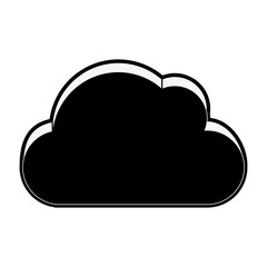 Cloud weather symbol icon vector illustration graphic design