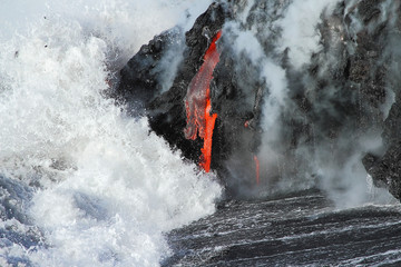 Lavaströme vom Kilauea-Vulkan