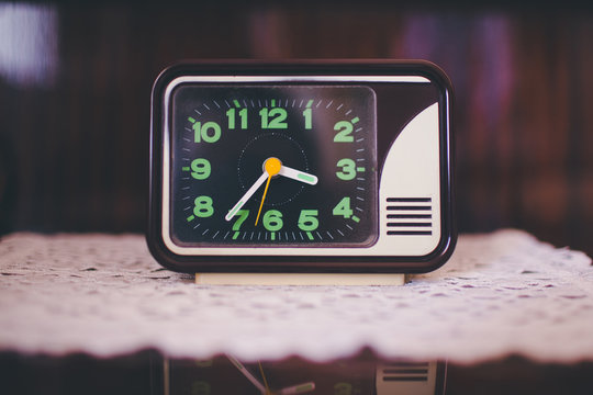 bedside old vintage clock
