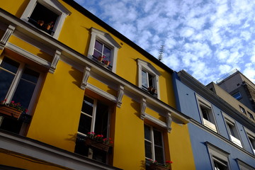 les maisons colorés à Paris, France 