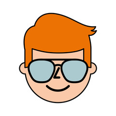 man young character male profile business cartoon