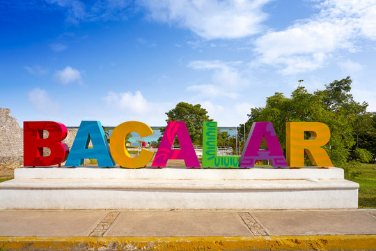Bacalar words sign in Quintana Roo Mexico