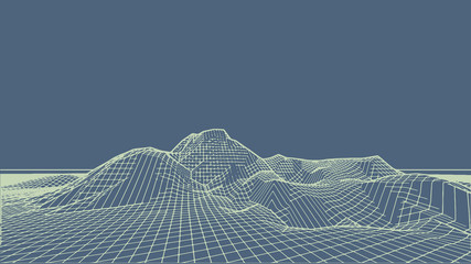 Abstract polygonal landscape