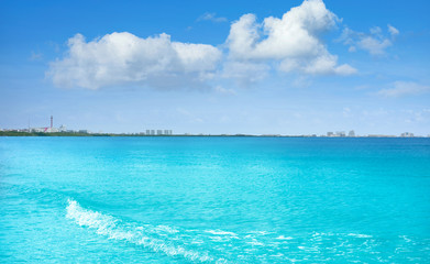 Cancun Mexico lagoon and Hotel zone