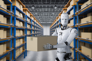 robots carry boxes