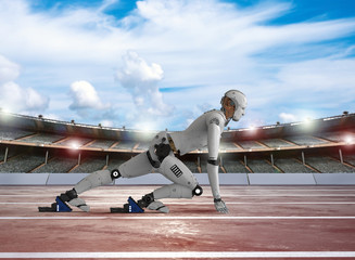 humanoid robot running