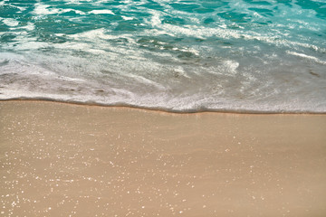 Fototapeta na wymiar Cancun Forum beach Playa Gaviota Azul