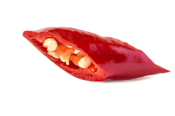 piece of chopped red hot chili pepper