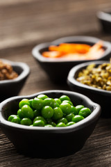 tasty japanese food on table