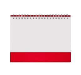 Blank paper desk spiral calendar.
