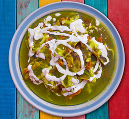 Chilaquiles verdes green Mexico recipe