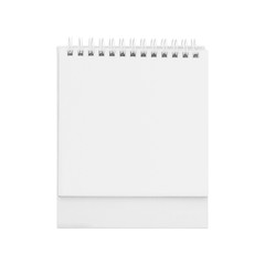 Blank paper desk spiral calendar.
