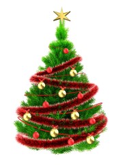 Fototapeta premium 3d neon green Christmas tree