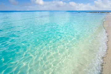 Keuken spatwand met foto Caribbean turquoise beach clean waters © lunamarina