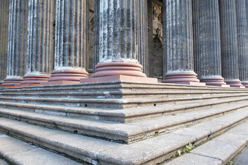 part of the stairs and columns of the old sobor