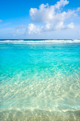 Fototapeta na wymiar Caribbean turquoise beach clean waters