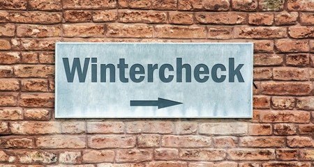 Obraz premium Schild 225 - Wintercheck