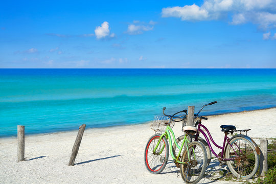 Holbox Island Beach Bicycles Mexico