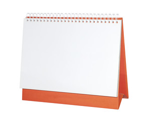 Blank paper desk spiral calendar.