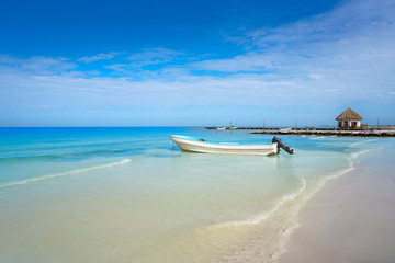 Fototapeta na wymiar Holbox tropical Island in Quintana Roo Mexico