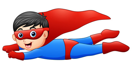 Cartoon superhero boy flying © dreamblack46