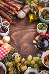 Food made for sharing with friends,spanish tapa