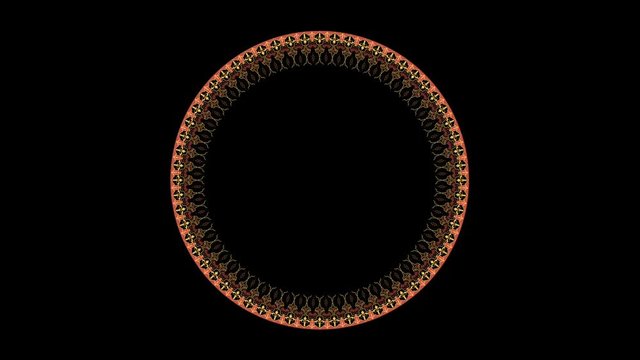 Geometric Islamic Ornament border with Arabesque style for your background.