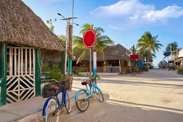Fotobehang Holbox tropical Island in Quintana Roo Mexico © lunamarina