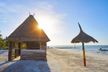 Holbox Island hut palapa Quintana Roo Mexico