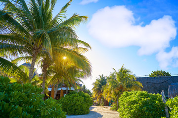 Holbox Island street Quintana Roo Mexico