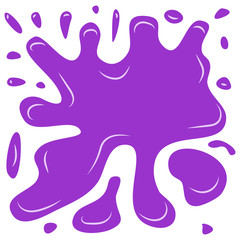 Violet splash on a white background. Vector illustration
