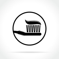 tooth brush icon on white background