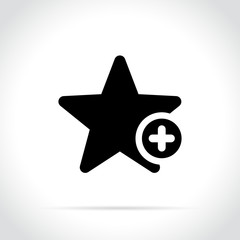 bookmark star icon on white background