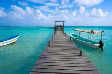 Fototapeta premium Mahahual Caribbean beach in Costa Maya