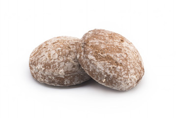 Gingerbread on white background