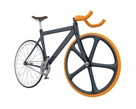 Speed Racing Bicycle Isolated