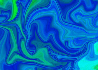 Fototapeta premium Rainbow background, green with yellow and blue