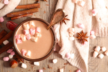 hot chocolate with marshmallow