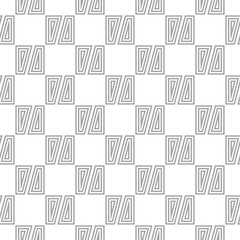 Gray geometric ornament on white background. Seamless pattern